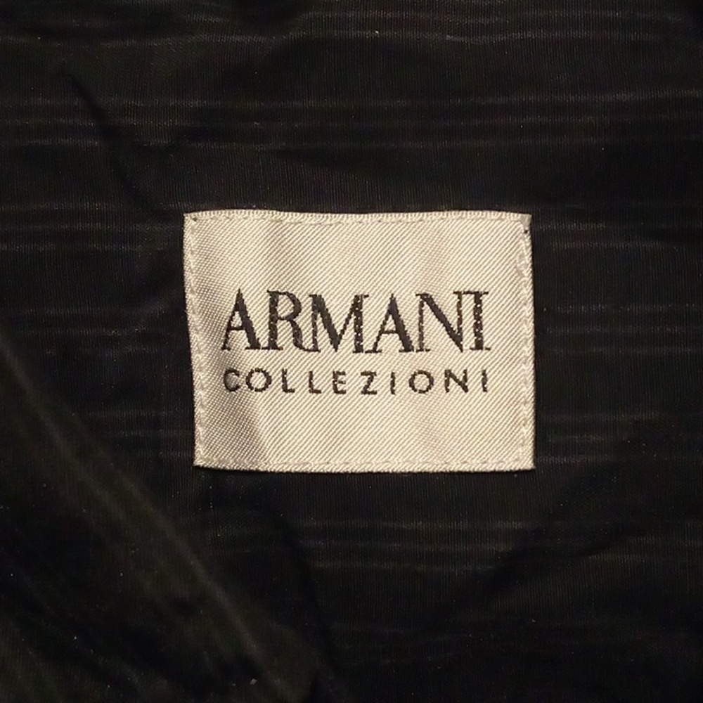 Armani Collezioni Men’s Pin Strip black dress shirt - Sz. XL - Picture 9 of 11